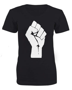 Black Power Fist Woman T-shirt