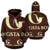 Gangsta Boyz Gold All Over Hoodie